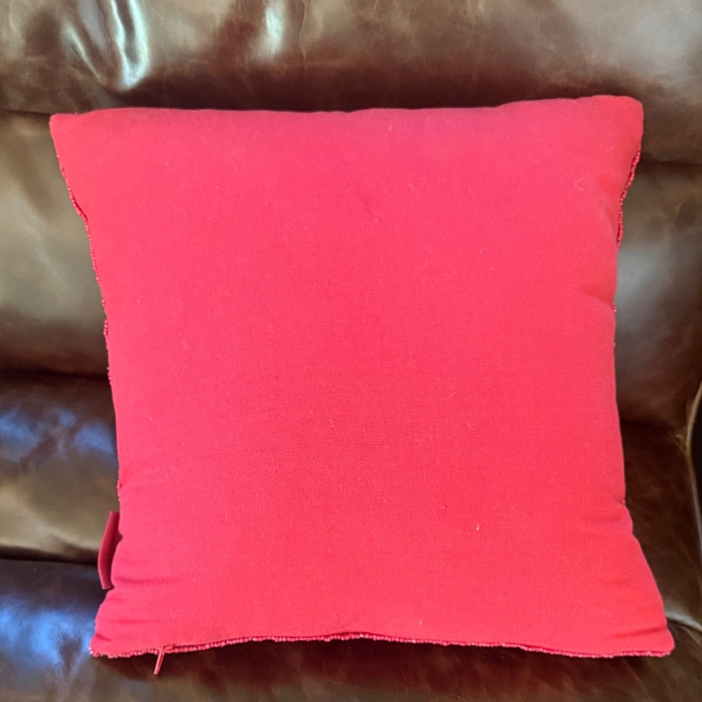 High End Red Black White Gold Beaded Dragon Throw Pillow - Picture 5 of 8